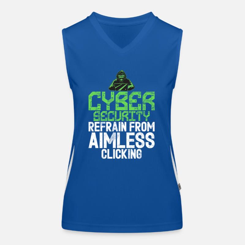 Cyber security hacker hacking Women's Functional Contrast Tank Top