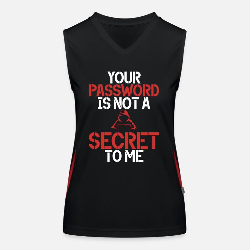 Cyber security hacker hacking Women's Functional Contrast Tank Top