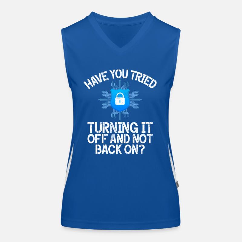 Cyber security hacker hacking Women's Functional Contrast Tank Top