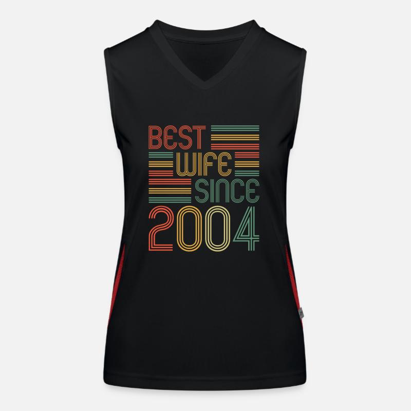Beste Ehefrau seit 2004 20.Hochzeitstag Funktionelles Kontrast-Tank Top für Frauen