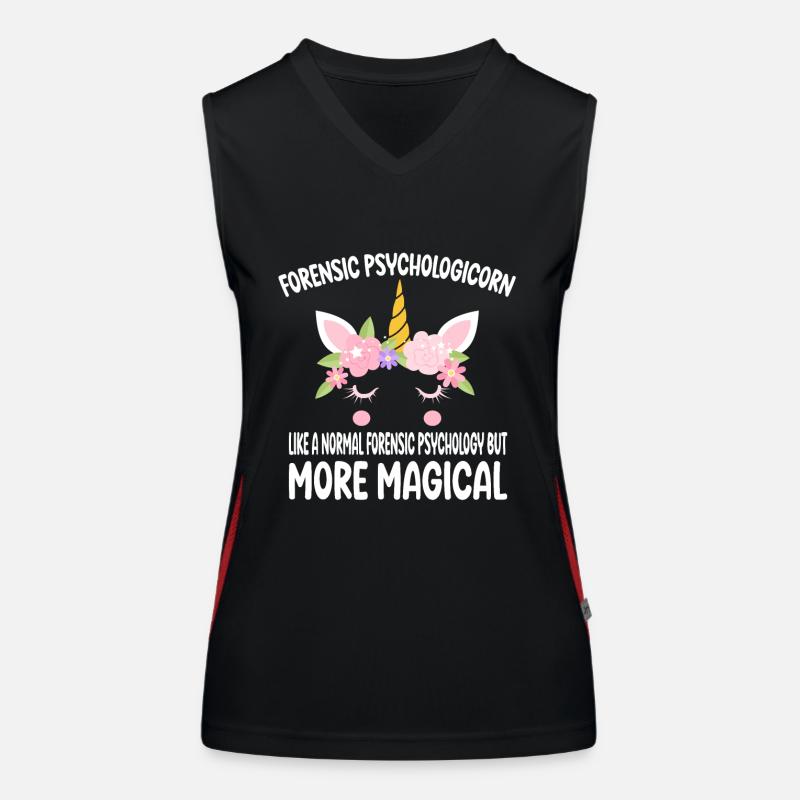 Forensic Psychologicorn like a normal Psychologist Funktionelles Kontrast-Tank Top für Frauen