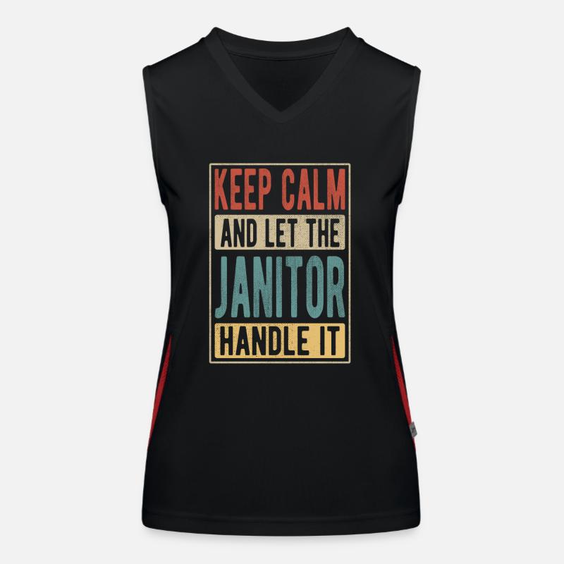 Cadeau rétro de concierge Débardeur respirant contrasté Femme