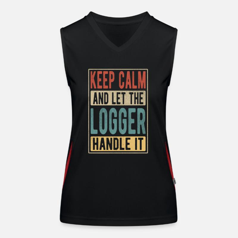 Logger Retro Geschenk Funktionelles Kontrast-Tank Top für Frauen