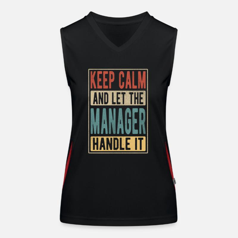 Manager Retro Geschenk Funktionelles Kontrast-Tank Top für Frauen