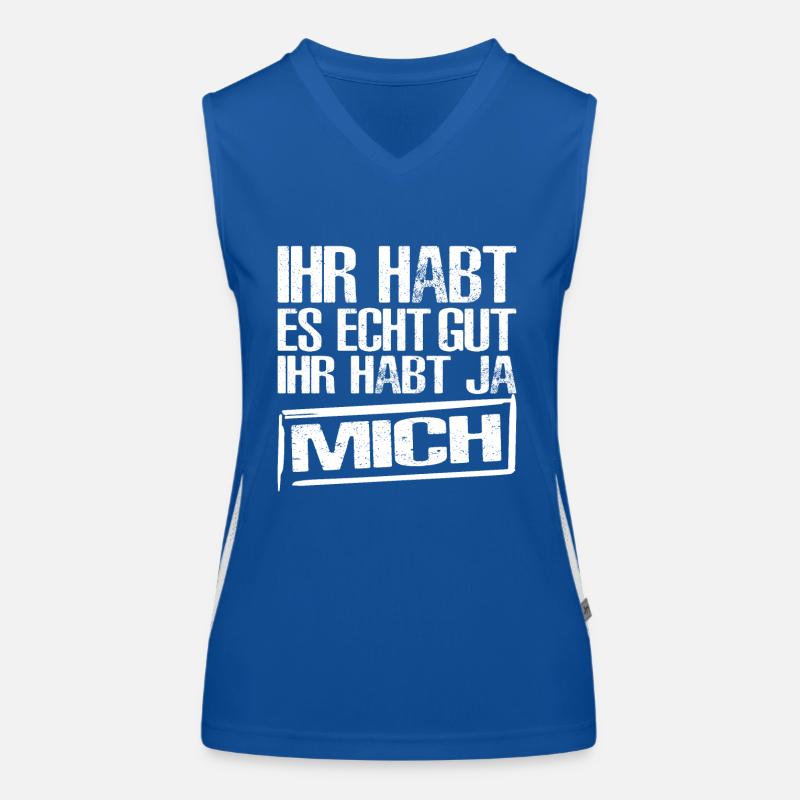 Spruch Geschenkidee Sarkastisch Funktionelles Kontrast-Tank Top für Frauen