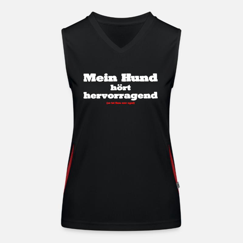 Hund Spruch Geschenkidee Sarkastisch Funktionelles Kontrast-Tank Top für Frauen