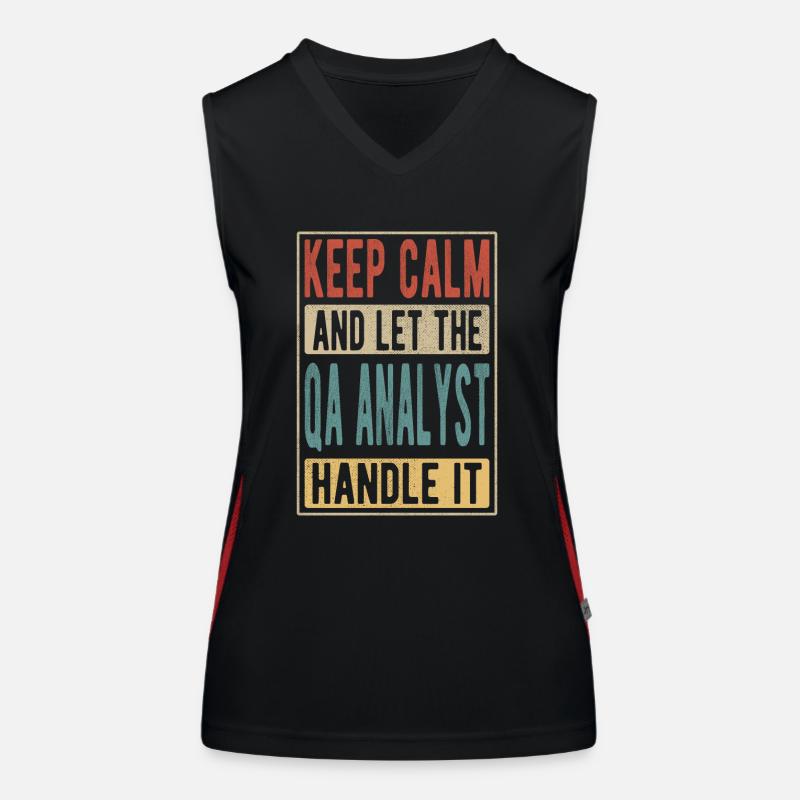 Qa Analyst Retro Geschenk Funktionelles Kontrast-Tank Top für Frauen