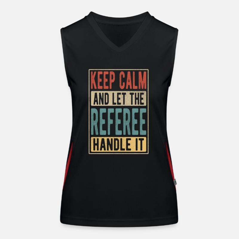 Referee Retro Geschenk Funktionelles Kontrast-Tank Top für Frauen