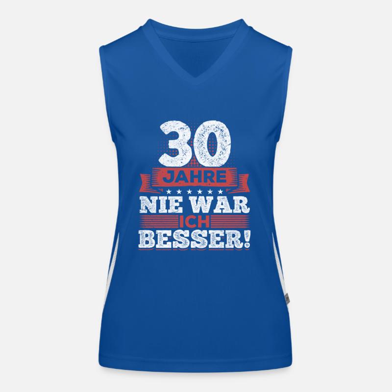 30. Geburtstag Funktionelles Kontrast-Tank Top für Frauen