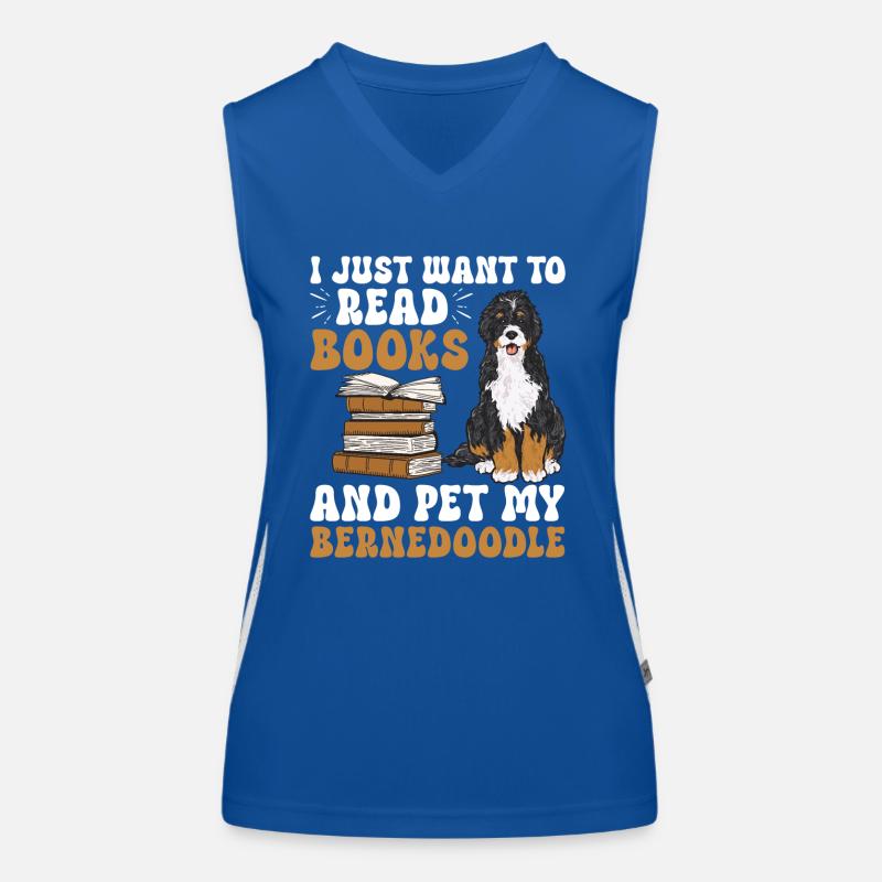 Bernedoodle Hund Funktionelles Kontrast-Tank Top für Frauen