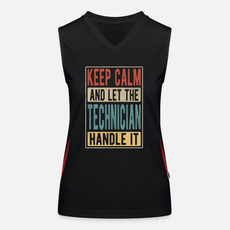 Cadeau rétro de technicien Débardeur respirant contrasté Femme