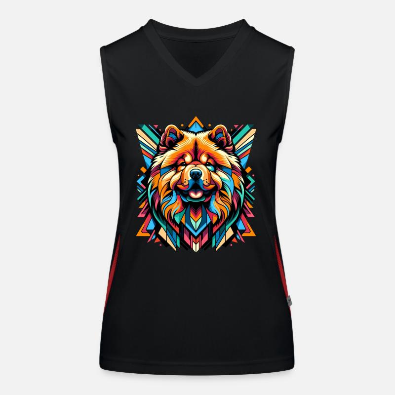Chow Chow Dog Women's Functional Contrast Tank Top