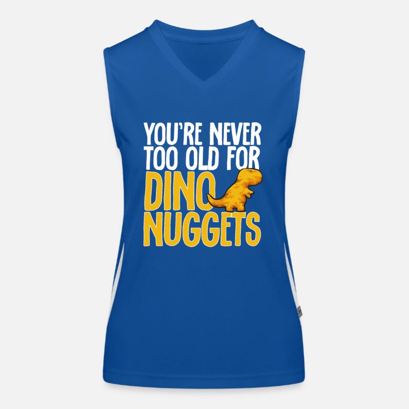 Dino Nuggets Dinosaur Chicken Nuggets Women's Functional Contrast Tank Top