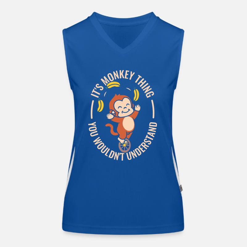 C’est un truc de singe qu’ils ne comprendraient pas Débardeur respirant contrasté Femme