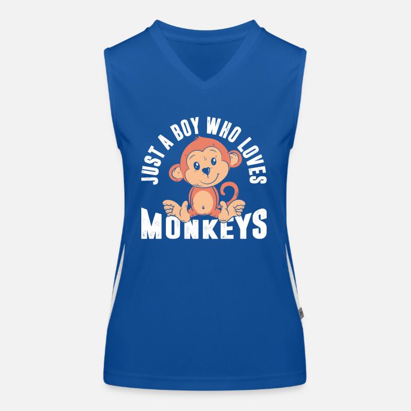 Nur Ein Junge, Der Affen Liebt Funktionelles Kontrast-Tank Top für Frauen