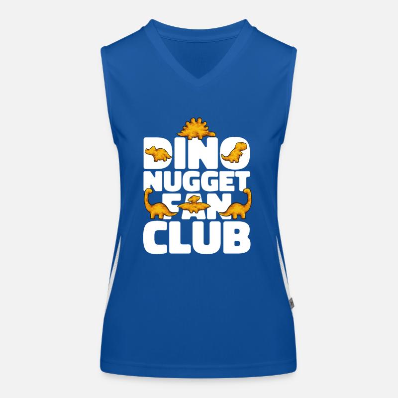 Dino Nuggets Dinosaur Chicken Nuggets Women's Functional Contrast Tank Top