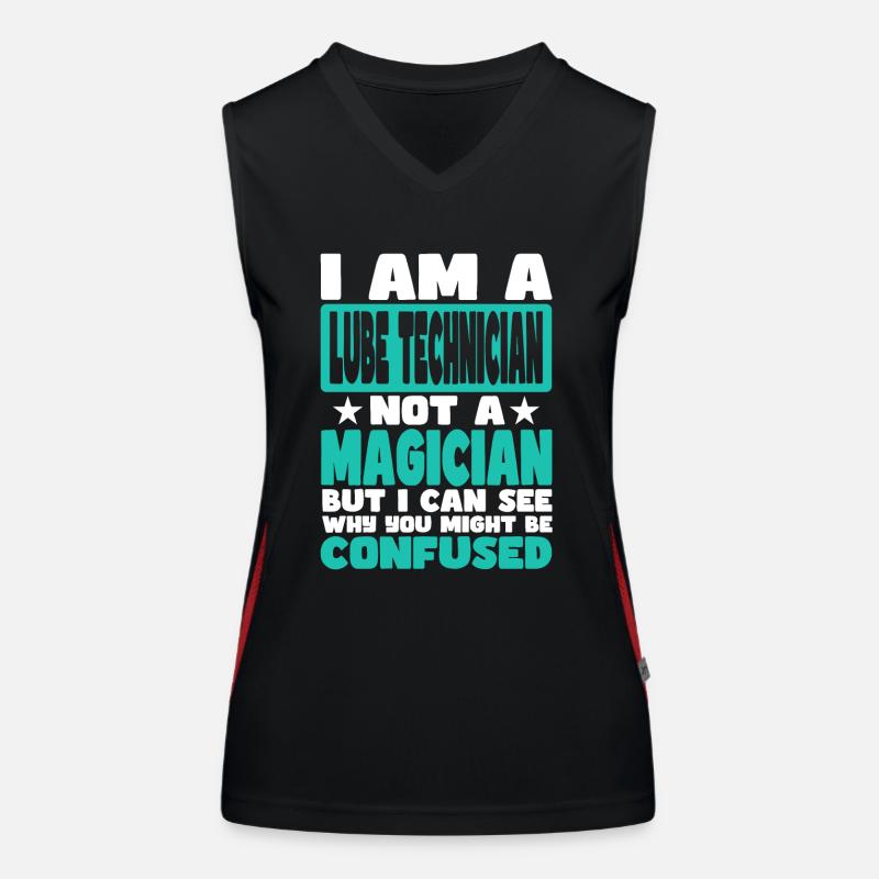 Schmiermitteltechniker Funktionelles Kontrast-Tank Top für Frauen