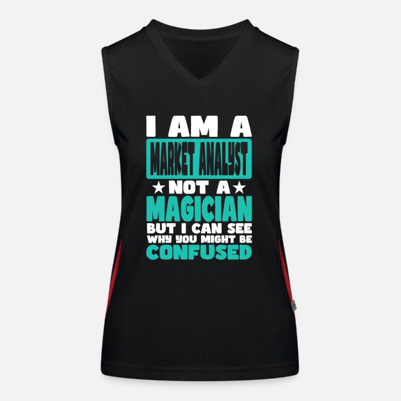 Marktanalyst Funktionelles Kontrast-Tank Top für Frauen
