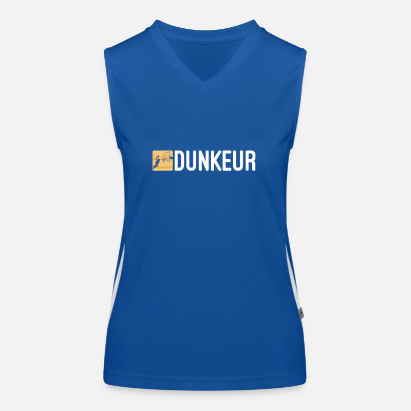 Dunkeur. Pour les fans de basket et de dunk Débardeur respirant contrasté Femme