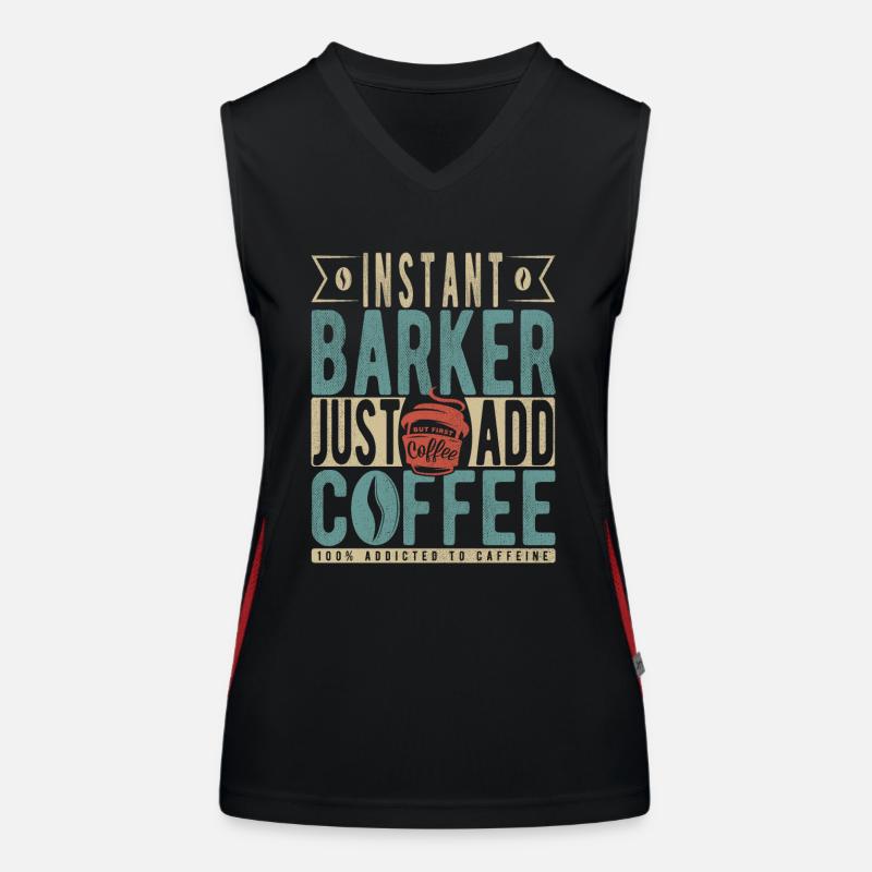 Instant Barker Il suffit d’ajouter du café Débardeur respirant contrasté Femme
