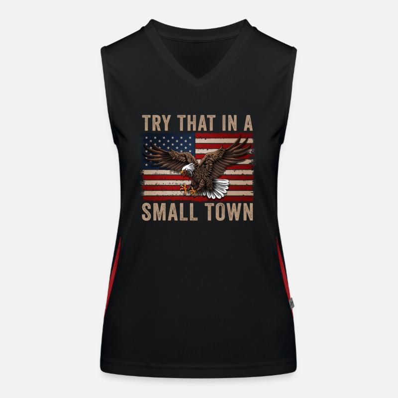 Small Town American Retro Eagle Vintage Women's Functional Contrast Tank Top