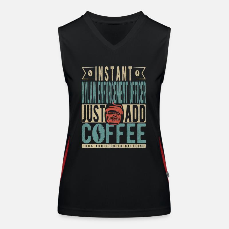 Agent d’application des règlements municipaux instantané Il suffit d’ajouter du café Débardeur respirant contrasté Femme