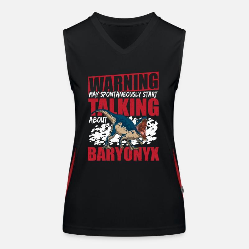Dino Lover Prehistoric Baryonyx Women's Functional Contrast Tank Top