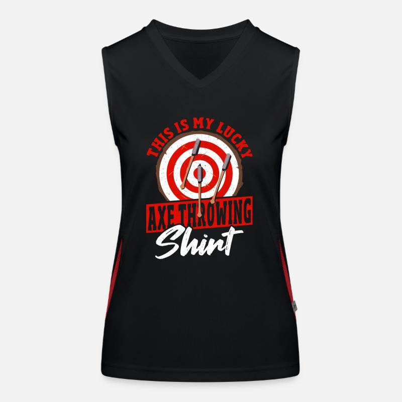 Axt Axt-Werfer Axt-Werfer-Liebhaber Funktionelles Kontrast-Tank Top für Frauen