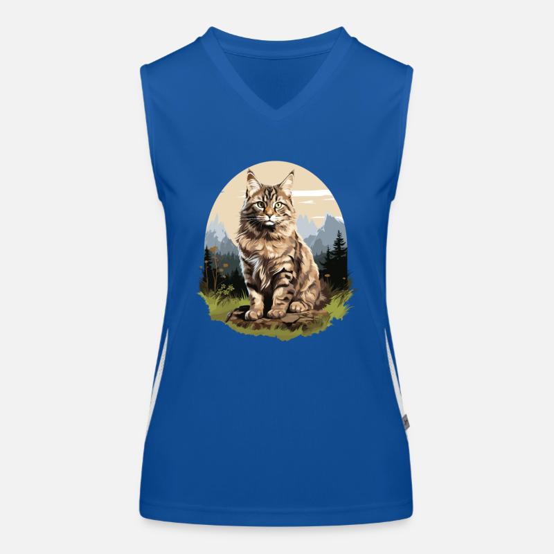 Chat Chats American Bobtail Débardeur respirant contrasté Femme