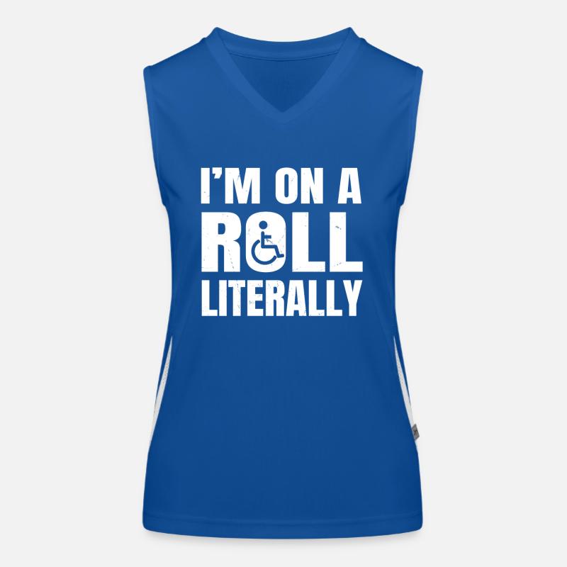 Rollstuhl Funktionelles Kontrast-Tank Top für Frauen