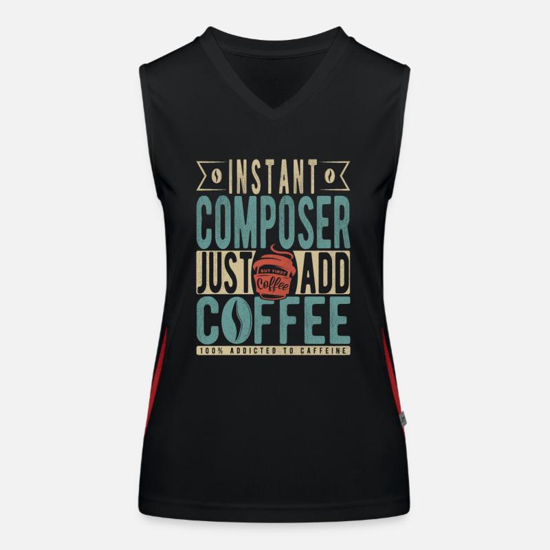 Instant Composer Il suffit d’ajouter du café Débardeur respirant contrasté Femme