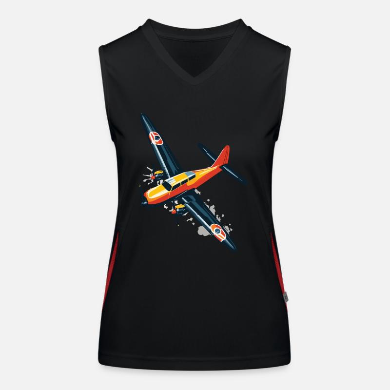 Modèle Avion Pilote Avion Hobby Conception D’avion Débardeur respirant contrasté Femme