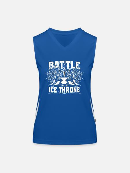 Eislaufen Schlittschuhläufer - Funktionelles Kontrast-Tank Top für Frauen - Royal/Weiß - Vorne
