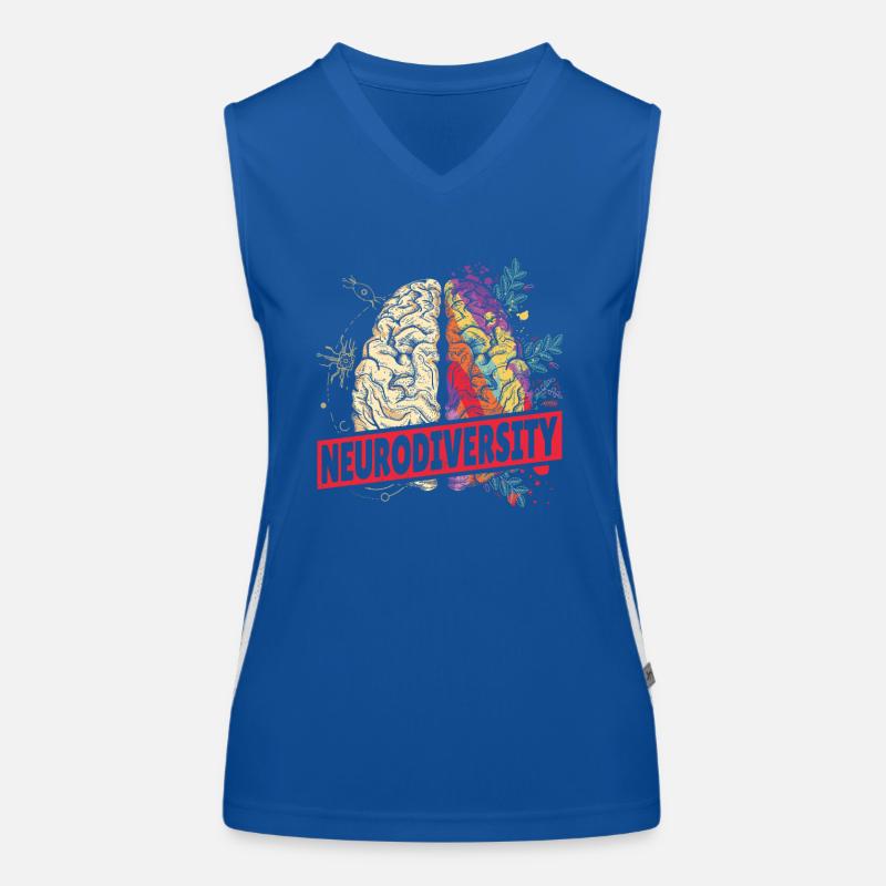 Neurodiversity Brain Autism Awareness Asd ADHD Women's Functional Contrast Tank Top