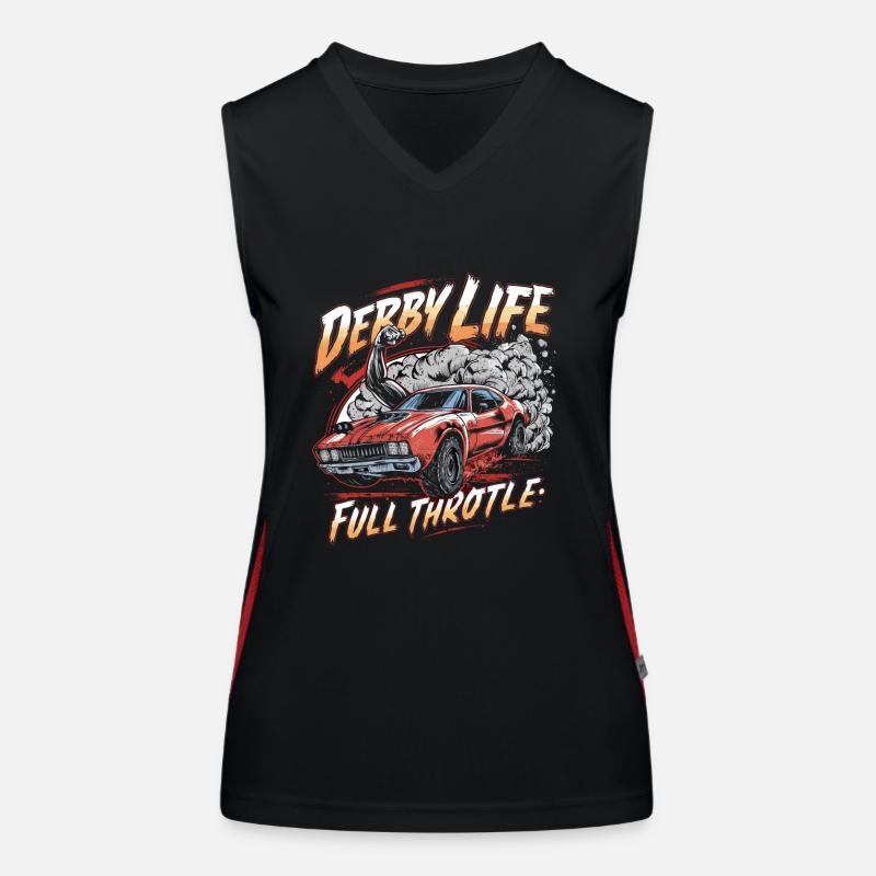 Derby de démonstration Derby de démolition Derby de démolition Débardeur respirant contrasté Femme
