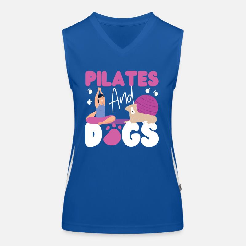 Pilates Instructor Teacher Dog Women's Functional Contrast Tank Top