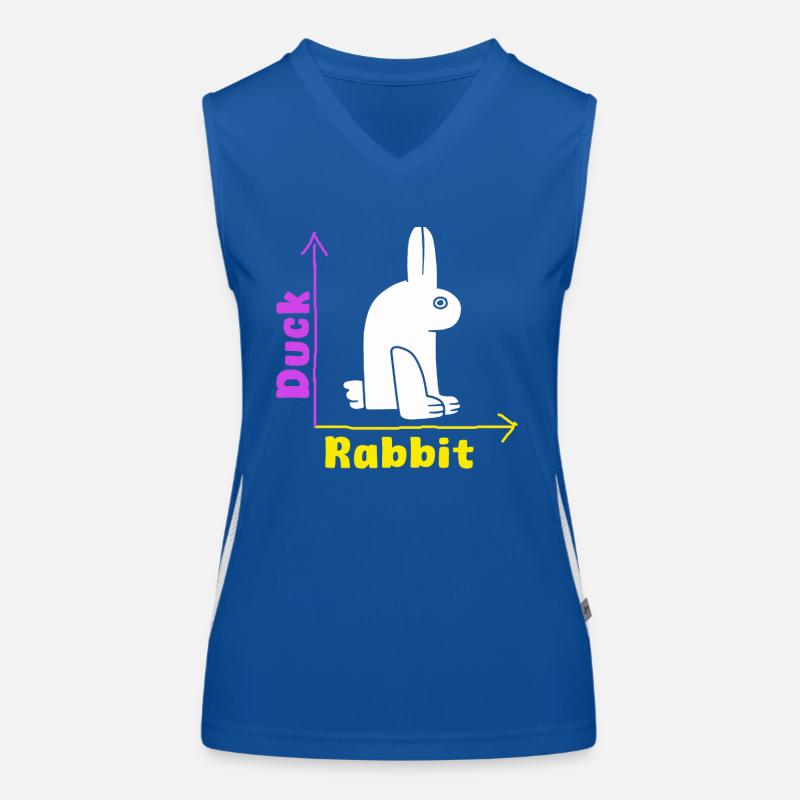 Wittgensteins Rabbit Duck Illusion Women's Functional Contrast Tank Top