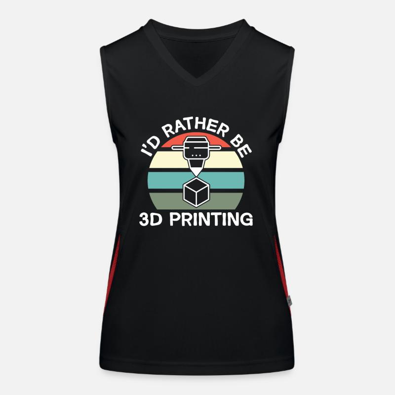 3D Drucker 3D Druck Funktionelles Kontrast-Tank Top für Frauen