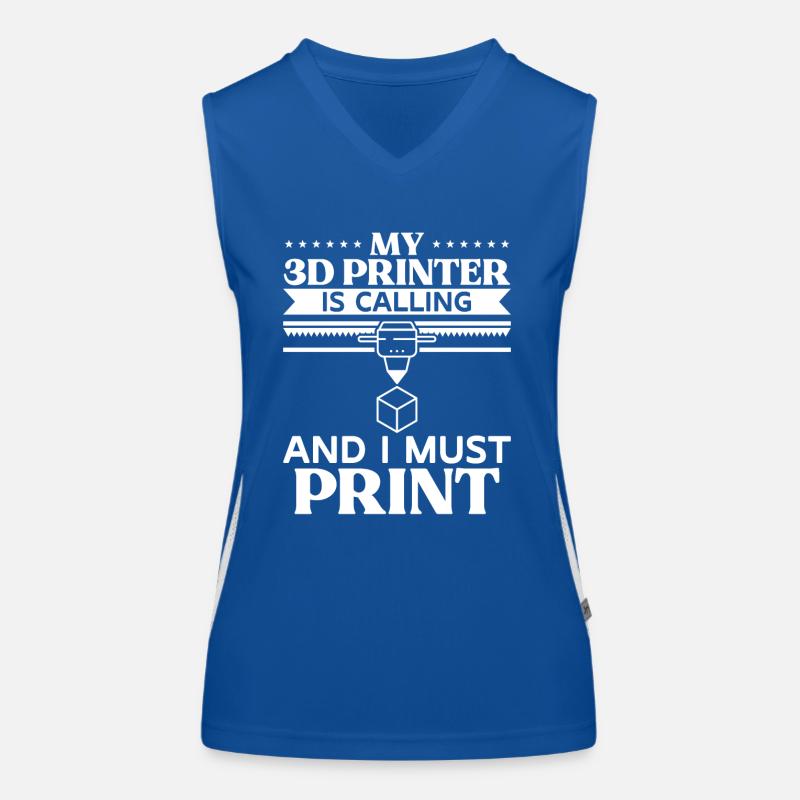 3D Printer 3D Printing Women's Functional Contrast Tank Top