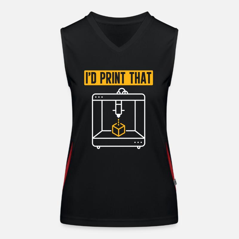 3D Printer 3D Printing Women's Functional Contrast Tank Top