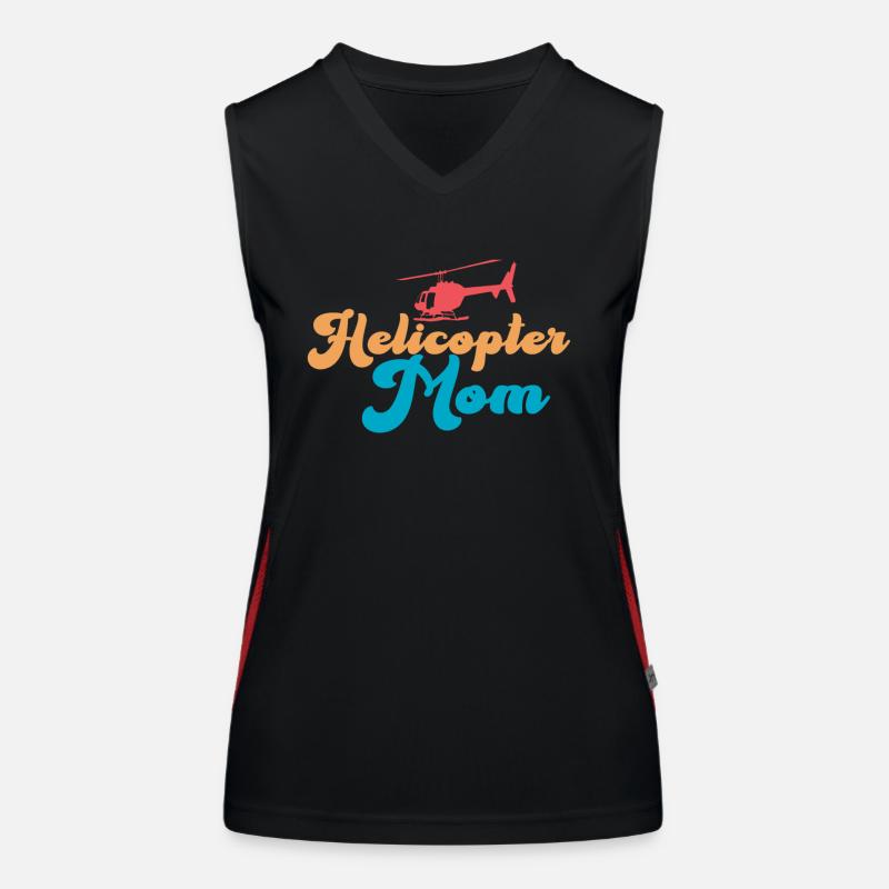 Helikopter Eltern Lustige Helikoptermutter Funktionelles Kontrast-Tank Top für Frauen