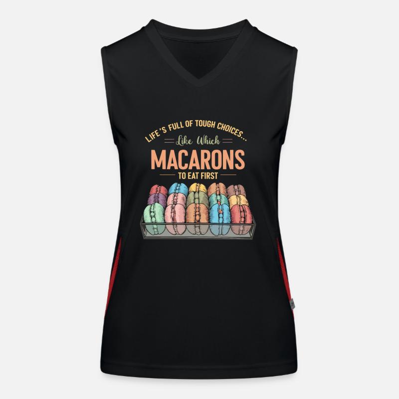 Macaron lovers French macarons Women's Functional Contrast Tank Top