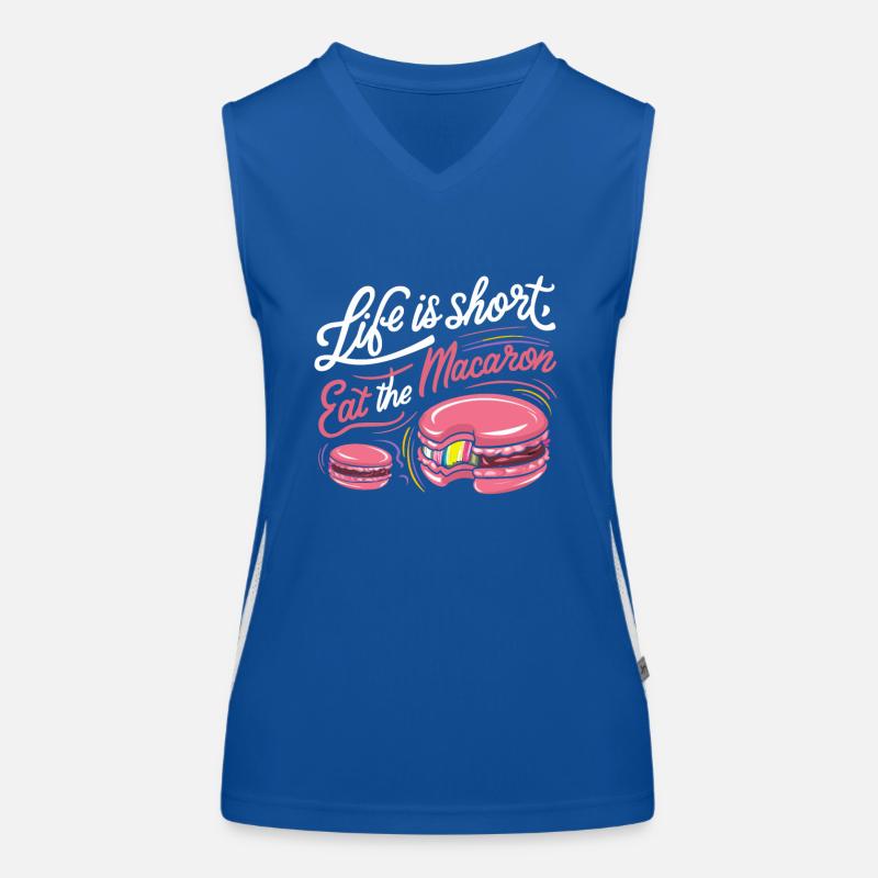 Macaron lovers French macarons Women's Functional Contrast Tank Top