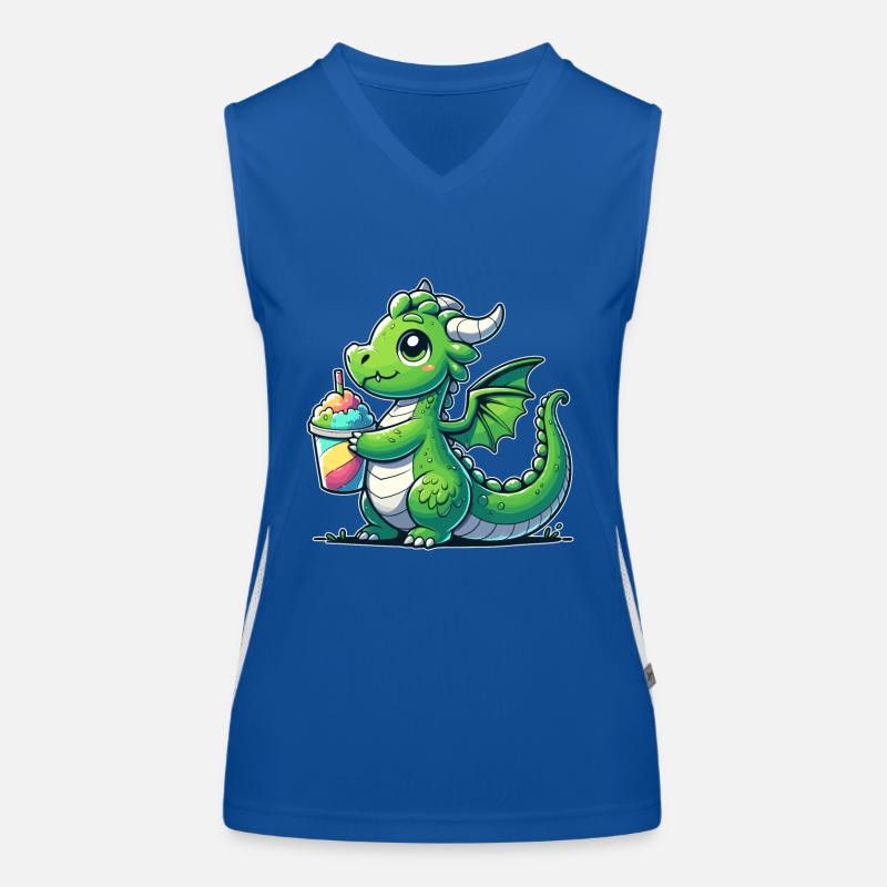 Dragon avec de la glace de boue Débardeur respirant contrasté Femme