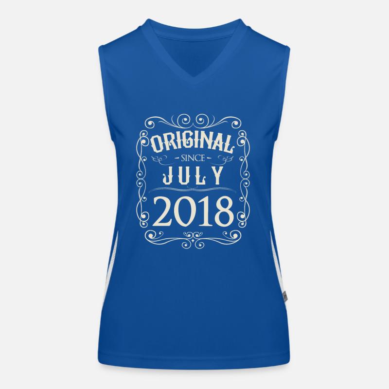 Vintage - Original since Juli 2018 Geburtstag Funktionelles Kontrast-Tank Top für Frauen