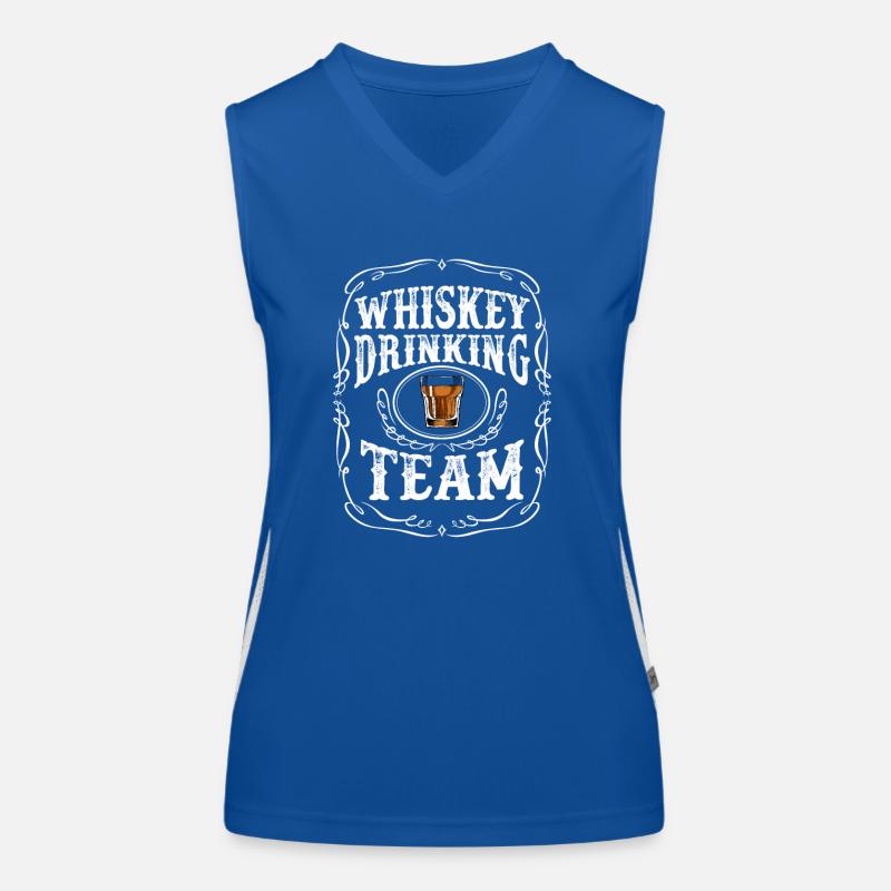 Whiskey Drinking Team Alcoholic Distilled Beverage Women's Functional Contrast Tank Top