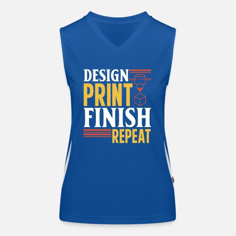 3D Printer 3D Printing Women's Functional Contrast Tank Top