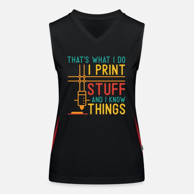 3D Printer 3D Printing Women's Functional Contrast Tank Top