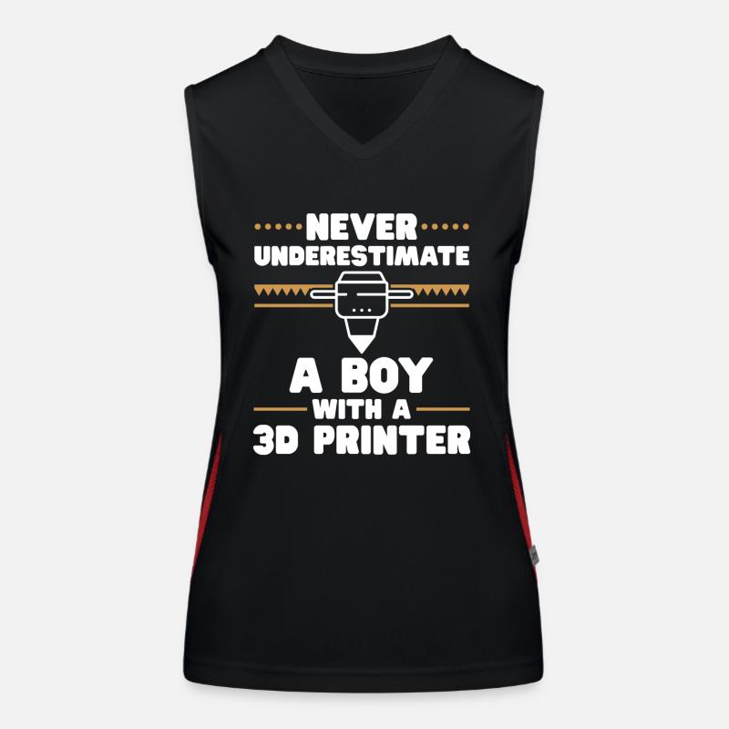 3D Printer 3D Printing Women's Functional Contrast Tank Top