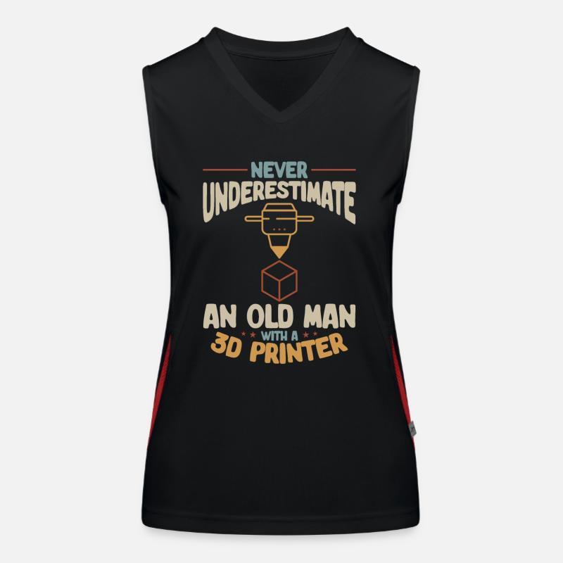 3D Printer 3D Printing Women's Functional Contrast Tank Top